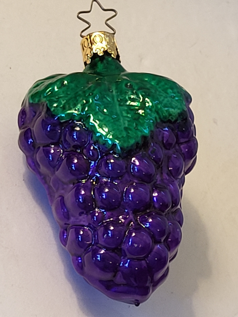 Vintage Villeroy & Boch W Germany Glass Grape Holiday Ornament